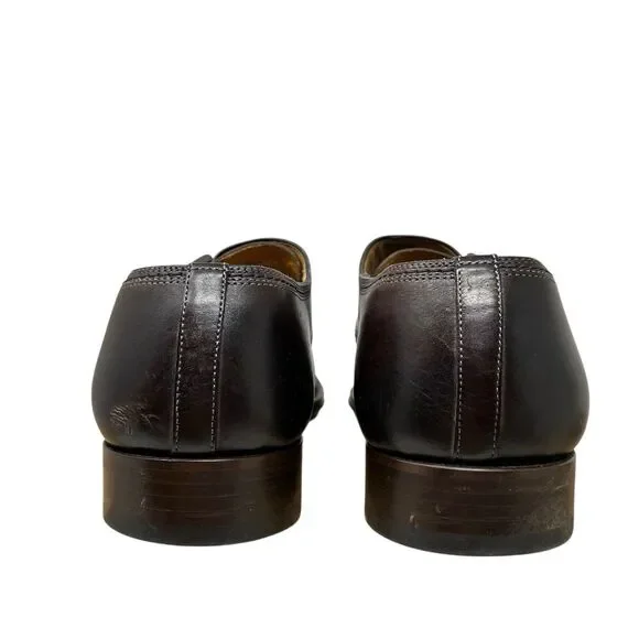 Magnanni Loafers Mens 11 Brown Leather Marco II Monk Strap Buckle Dress Shoes